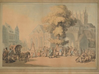 De markt, 1790 door Thomas Rowlandson